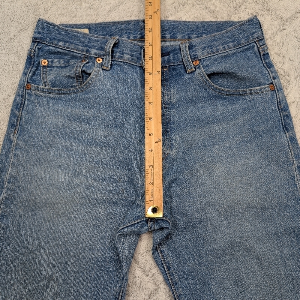Levis Jeans Womens 30 Blue Light Original Straight Fit Premium Denim Full - Picture 5 of 11